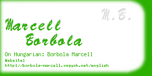 marcell borbola business card